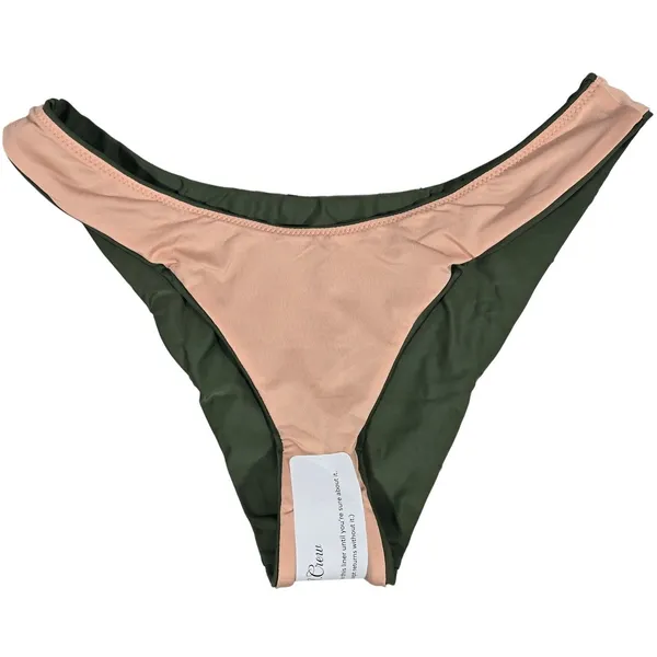 J.‎ Crew Curved-waist cheeky bikini bottom Safari Green S NWT - Image 3