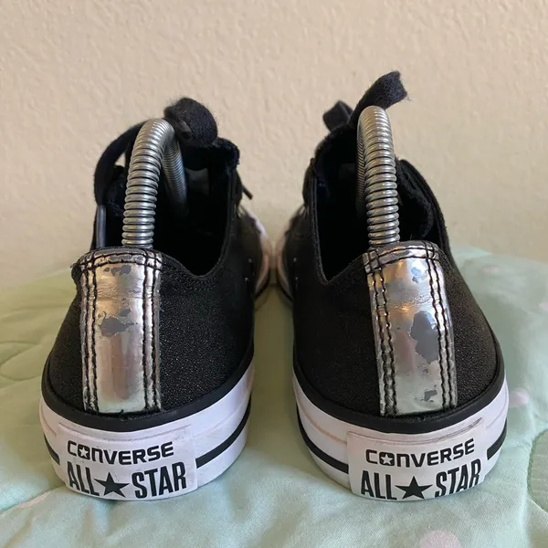 Converse Black Womens Sneakers size 5.5 - Image 8