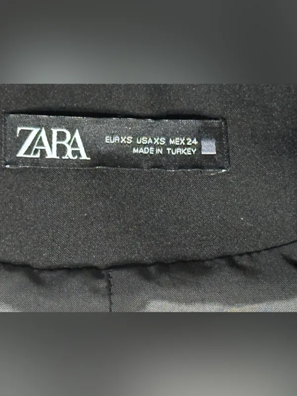 ZARA Black Sleeveless Tailored Blazer Vest XS - Image 9