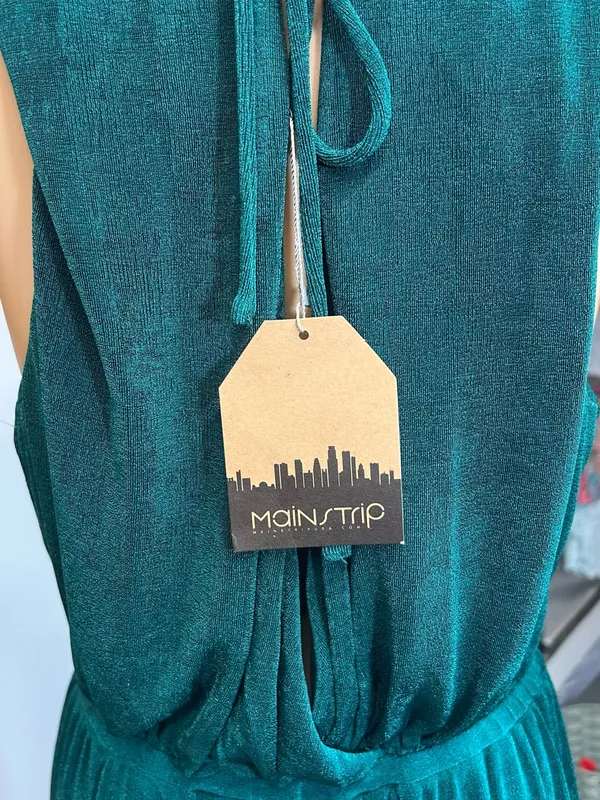 NWT Main Strip Teal Sleeveless V-Neck large Jumpsuit - Image 6