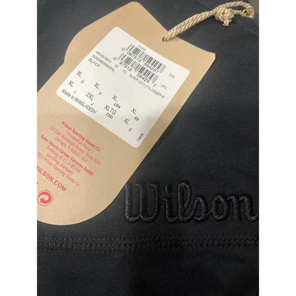 Wilson Athletic Jogger Pants Embroidered Organic Cotton Stretch Womens XLarge - Image 5