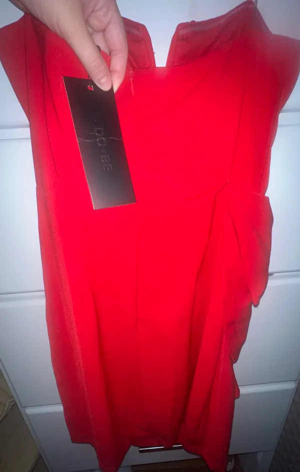 DO+BE Red Strapless  Dress - Image 3
