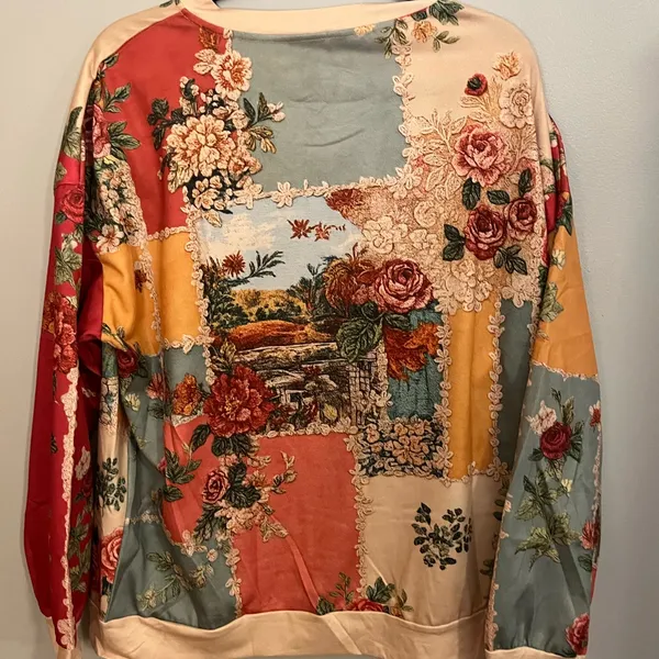 Patchwork‎ Top NWOT From Temu Size XXL - Image 2