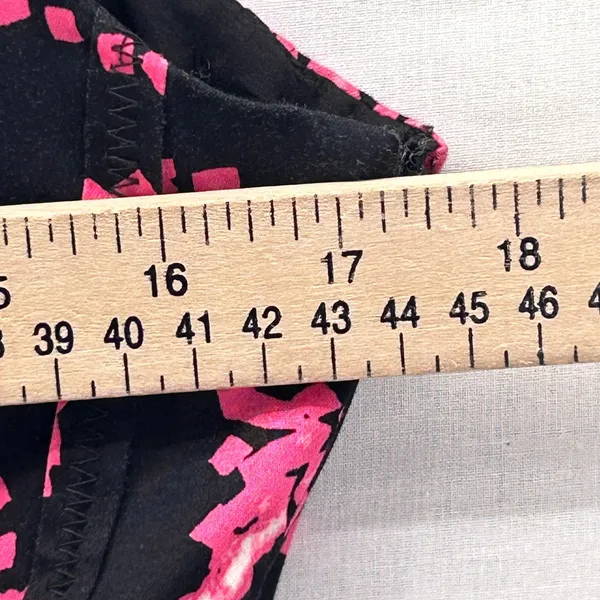 Jones New York Fit & Flare Dress Black‎ Pink 10 - Image 14