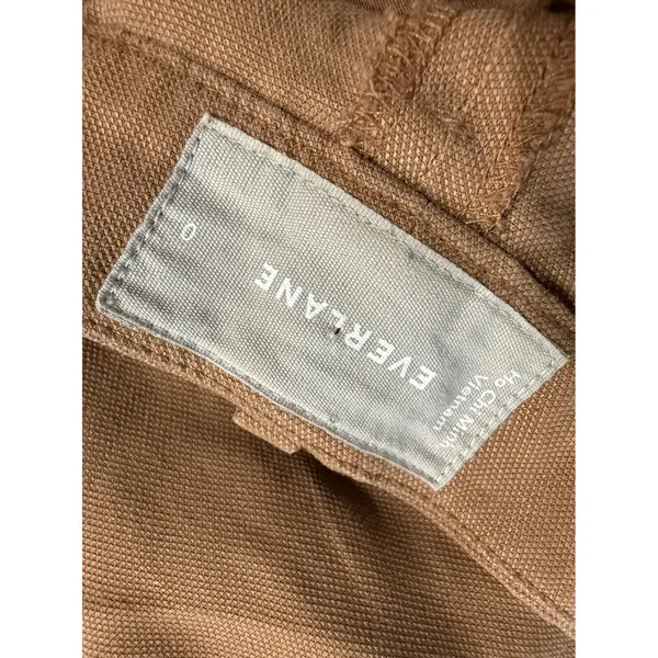 Everlane Tan Brown Pleated Chino Trousers High Rise‎ Lyocell Pants Size 0 - Image 4