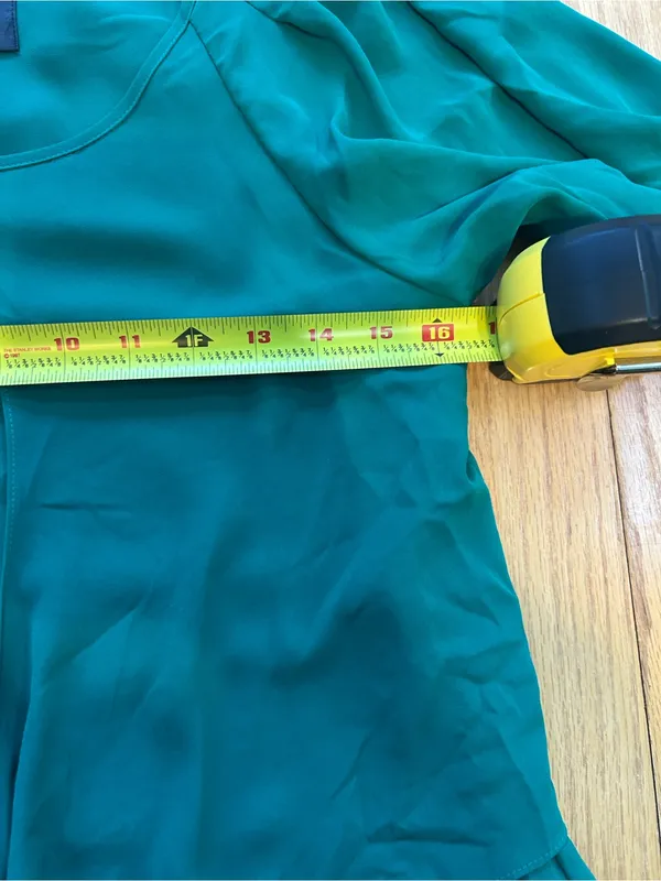 Anthropologie Maeve Valparaiso Green Tie Front Chiffon Dress Size 2P‎ Petite - Image 9