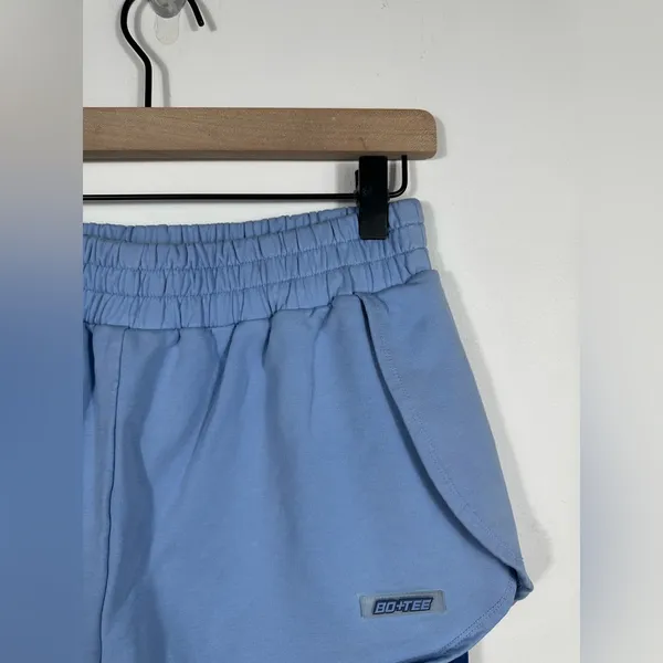 BO+TEE‎ Double Layer 2 in 1 Running Shorts Blue Athletic Gym Women’s Small - Image 4