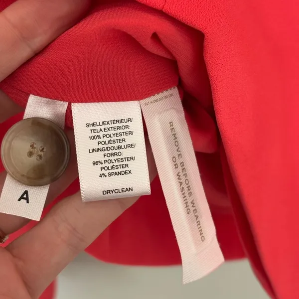 NEW LOFT Peplum Blazer in Coral - Size L - Image 5