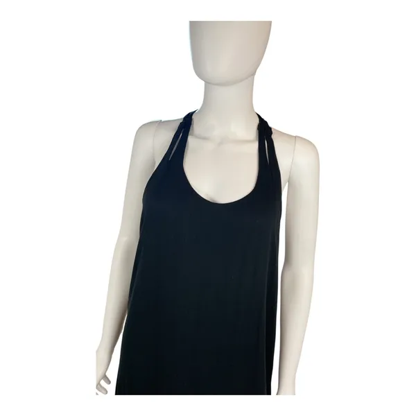 Ladakh XL Black Maxi Dress Halter‎ Sleeveless Crisscross Back Casual Party - Image 3