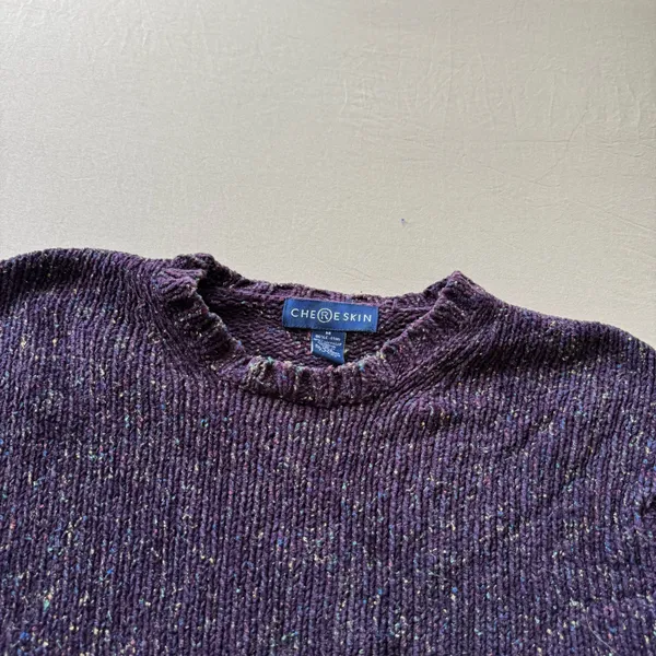 Vintage 1990s Chereskin Chenille knit crewneck sweater - Image 4
