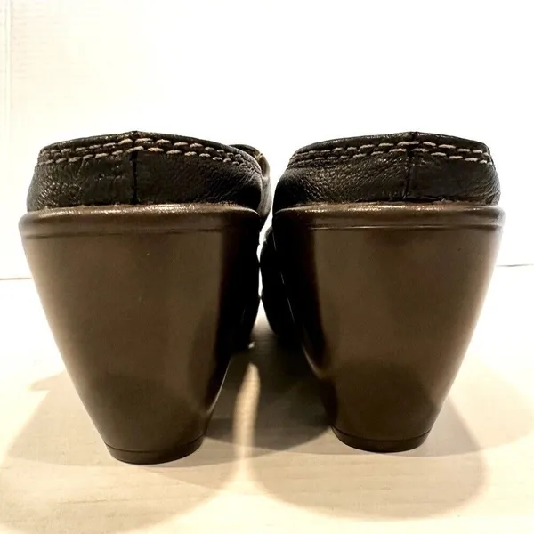 BareTraps Huntley Leather‎ Upper Mules Women's 6.5 Black Buckle Boho Casual NWOT - Image 3