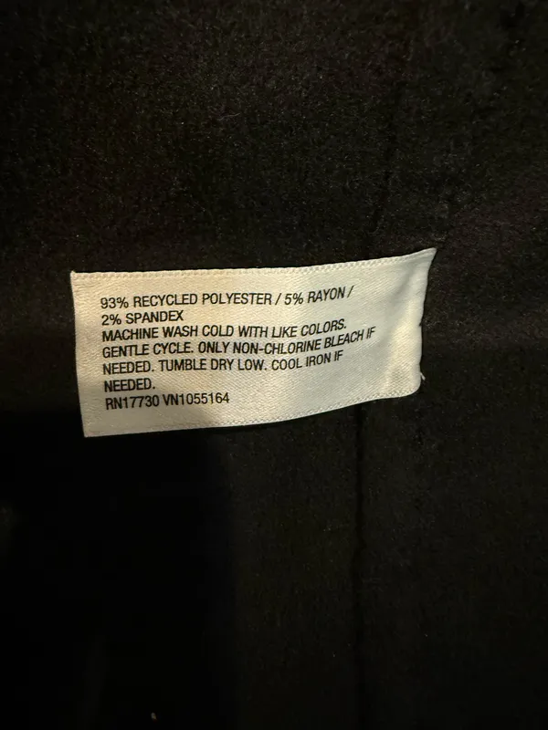 Minimalist Black Longline Open Front Trench Coat with Tie Belt by A New Day - Image 5