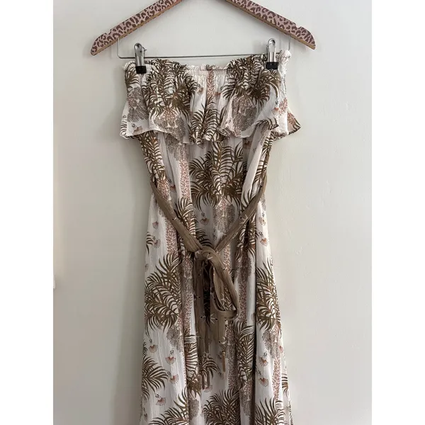 TIGERLILY Anthropologie Gwendolyn Strapless Maxi Dress Size 6 - Image 4