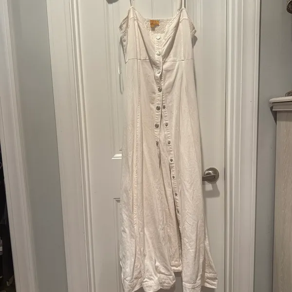 Flying Tomato White Denim Maxi Dress - Image 2