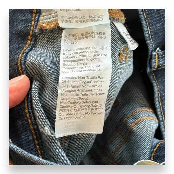 Madewell Womens Skinny Straight 9" High Rise Dark‎ Wash Denim Blue Jeans 25T - Image 9