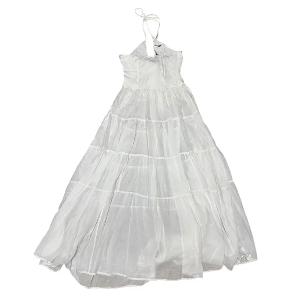 Free People A Little Extra‎ Endless Summer Halter Maxi Dress Ivory Size Medium - Image 2