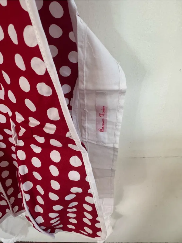 Girls Red & White Polka Dot Halter Dress - Casual Summer Sundress - Image 3