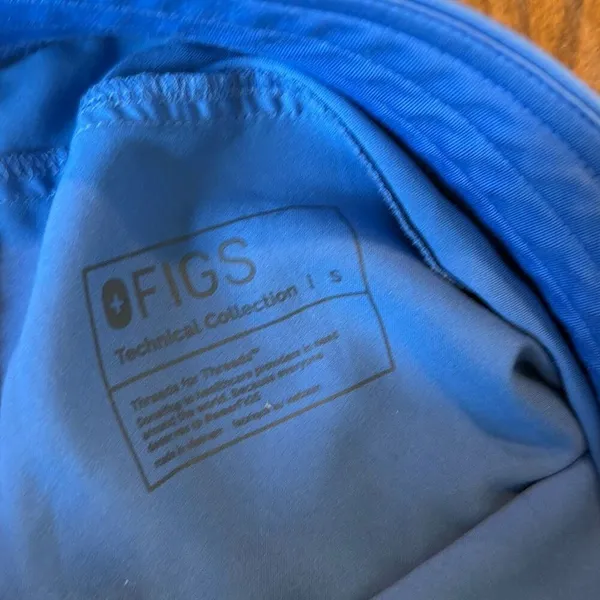 Figs Technical Collection blue high rise pockets scrubs small - Image 3