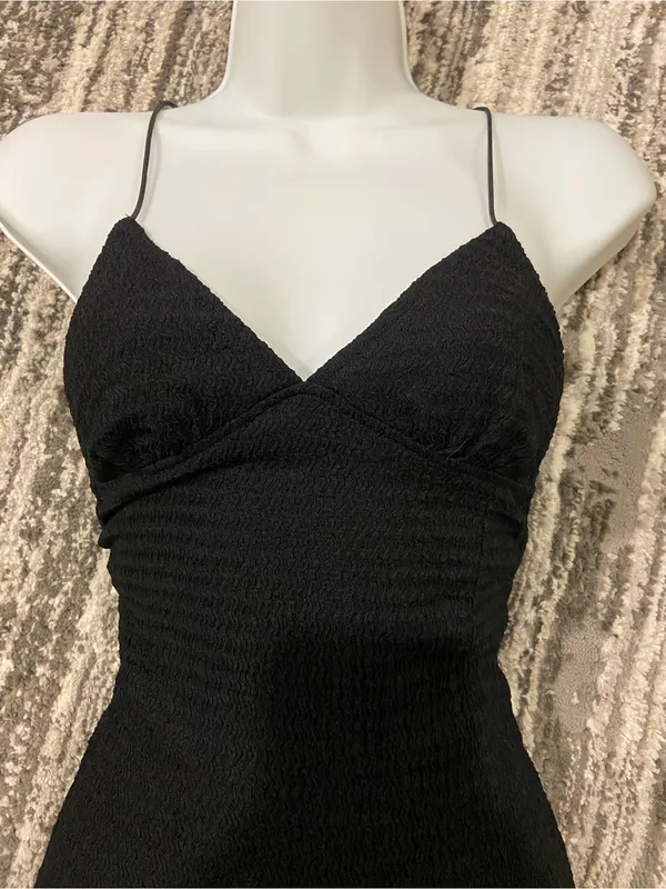Divided Black Ruched Bodycon Dress Size xxs - Image 2
