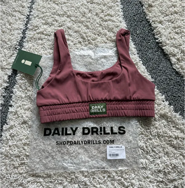 Daily Drills Reversible scoop bra wine S - Image 2