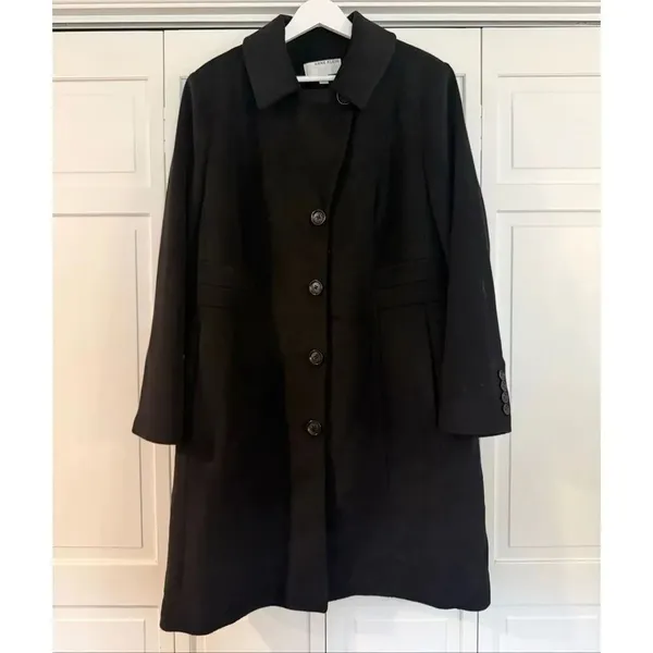 Anne Klein wool cashmere blend notch collar peacoat XL/16 - Image 2