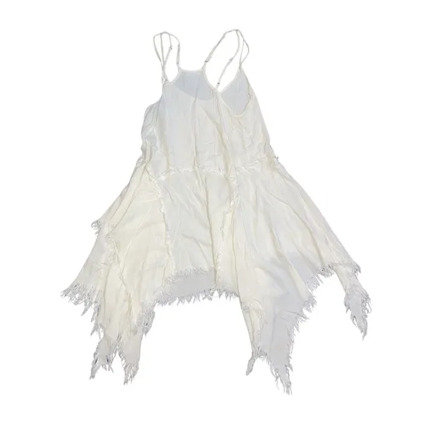 Free People Intimately Shred Slip Dress Asymmetrical Handkerchief Hemline SZ S - Image 3