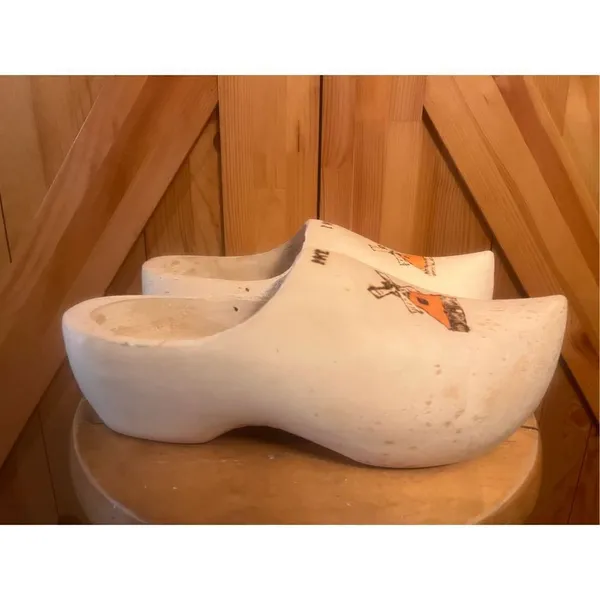 Dutch Wooden Clogs•Shoes•Gardening•Painting•Art•Size US 8 dutch size 26 ￼ - Image 3