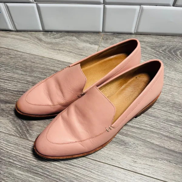 Madewell Pink Leather Slip On‎ The Frances Loafer Women's Size 7 - Image 3