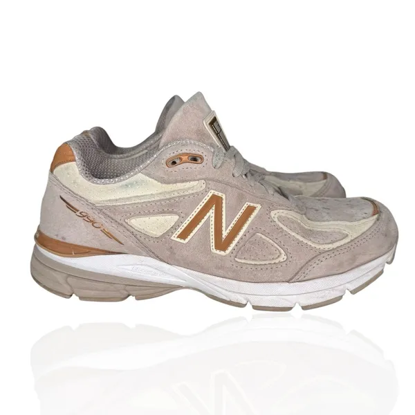 RARE New Balance 990v4 Women's Size‎ 9 Alabaster Suede Made In USA W990FA4 - Image 2