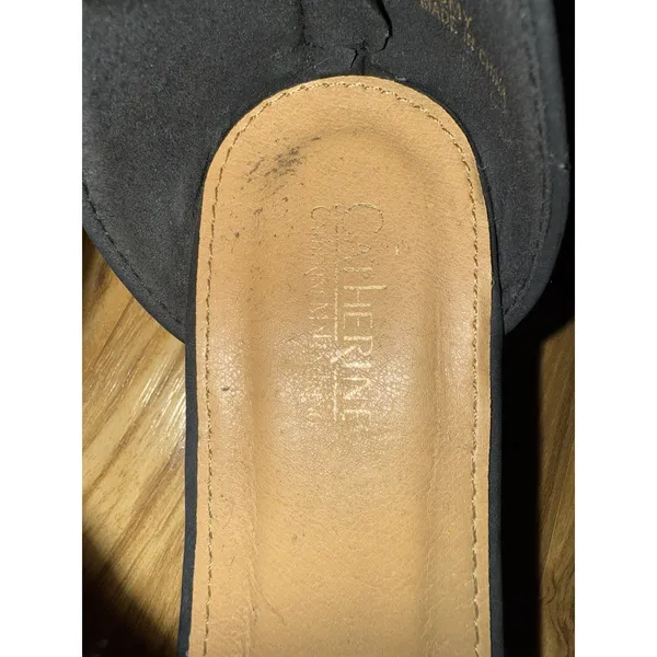 Catherine Malandrino Romy Black Wedge Thong‎ Sandal Size 10 - Image 3