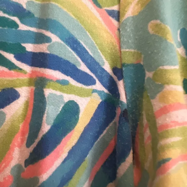Lilly Pulitzer Devon Serenity Dress Medium Mini Tunic Tropical Hawaii Green Blue - Image 7