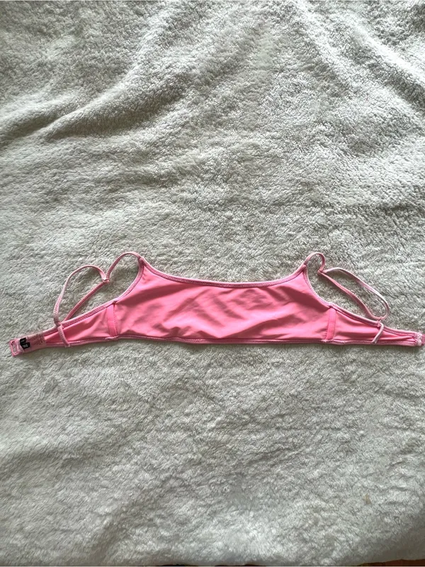 Triangl Pink Velvet Bikini Size XL top S bottom - Image 6