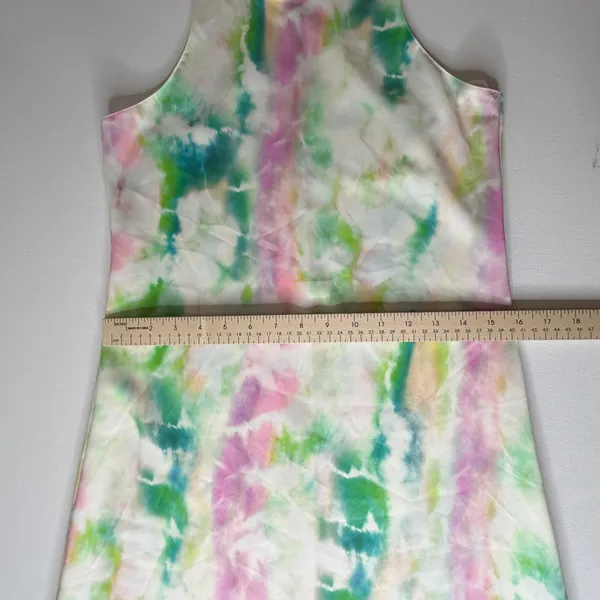 NWT Amanda Uprichard Multicolor Tie‎ Dye High Neck Racerback Midi Dress Small - Image 10