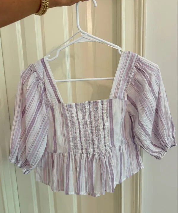 Boutique Top Short Sleeve Purple Size XS - Image 3