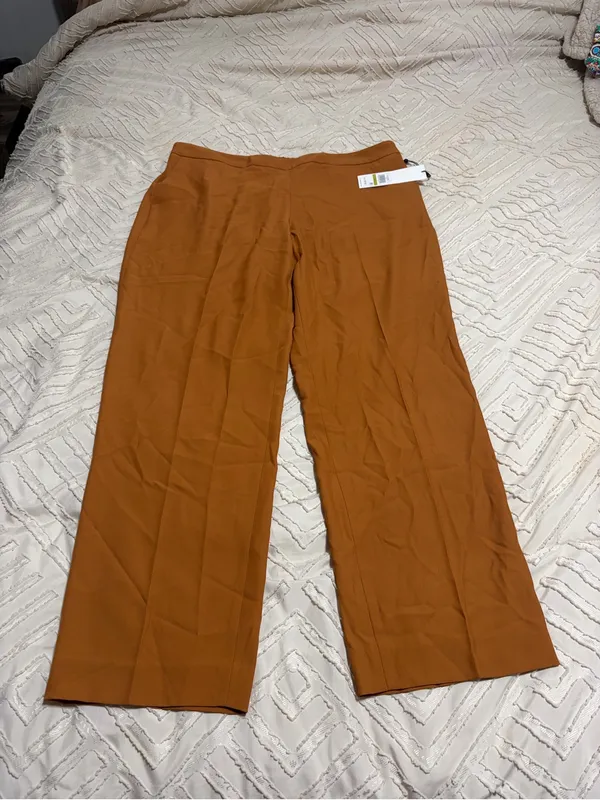 Calvin Klein Women's Straight Leg Pants in Rust Brown - Image 3