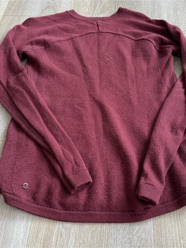 Lululemon Burgundy Crewneck Sweater - Image 3