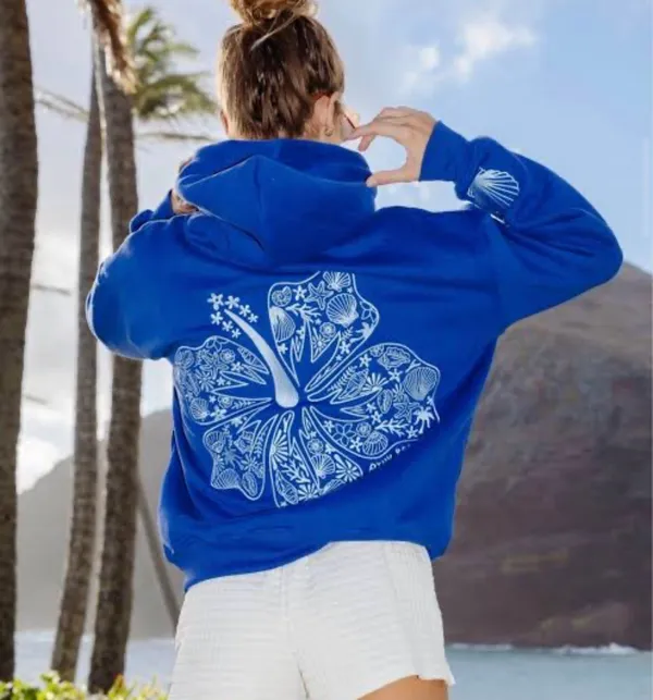 Pink Palm Oceanic Hoodie - Image 2