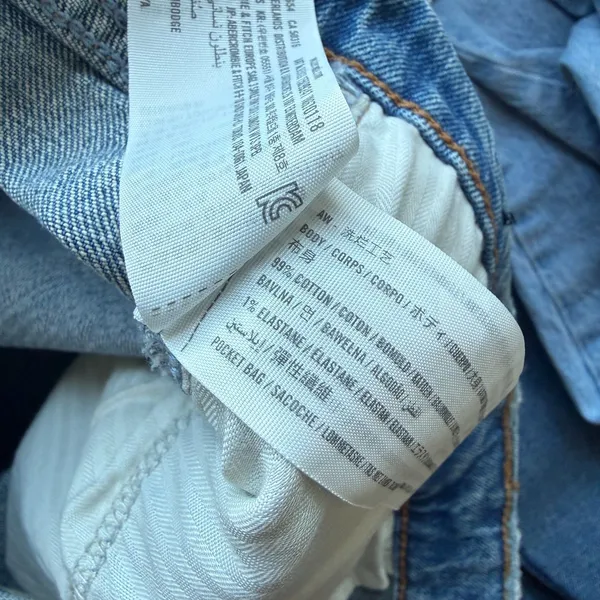 Abercrombie & Fitch Curve Love Low Rise Baggy Jean Size 36 Long - Image 11