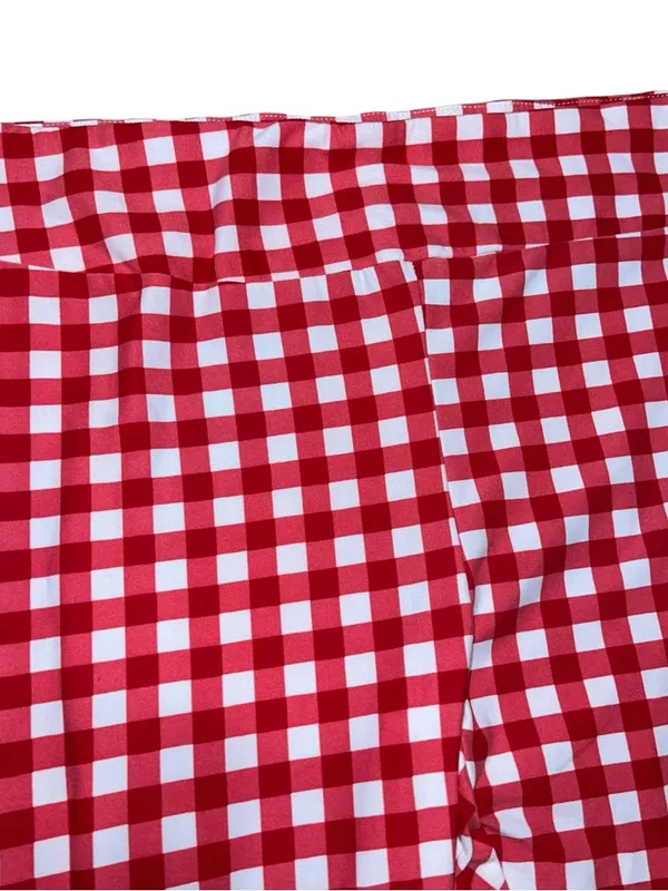 Celebrate brand Red and White Gingham Leggings - Image 2