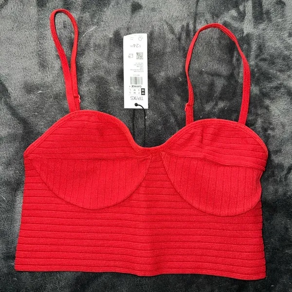 Garage Seamless Bustier Cami in Crimson Red Size XS New with tag - Image 5