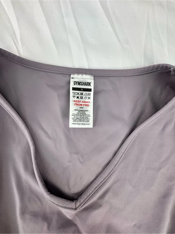Gymshark Lavender Wrap-Front Long Sleeve Crop Top - Image 8