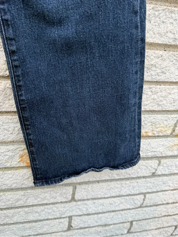 New York & Company Dark Indigo Wide Leg Flare Jeans - Image 4