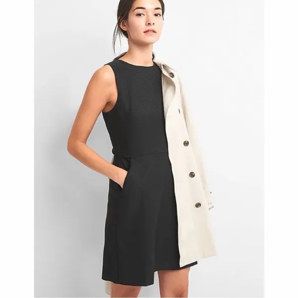 Gap Structured Fit And Flare‎ Textured Dress Sz.6 NWT - Image 5