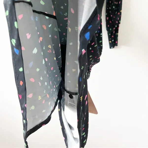 Dancing Leopard Dove Black Abstract Print Long Sleeve Bodycon Stretch Midi Dress - Image 6