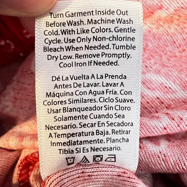 1250 | Heart Print Lettuce Trim Pajama Set Loungewear Red‎ Women XL 16-18 - Image 11