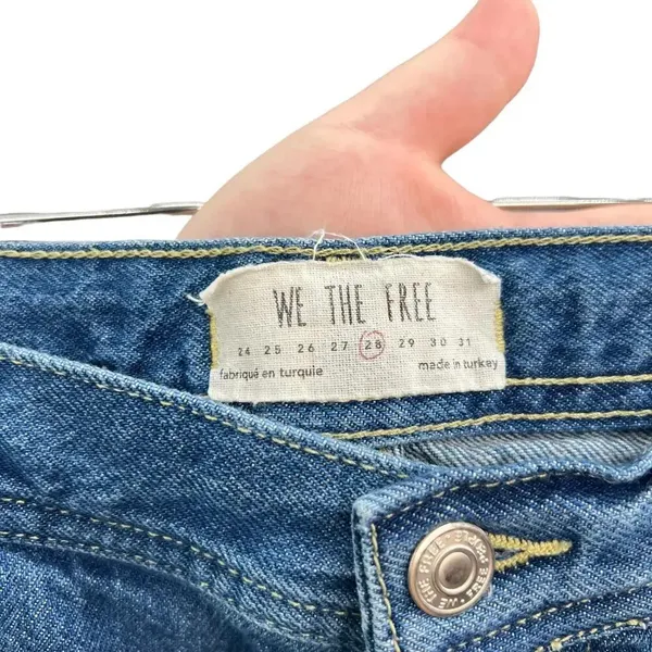 Free People Maggie Straight Jeans‎ Sequoia Blue Denim Size 28 - Image 12
