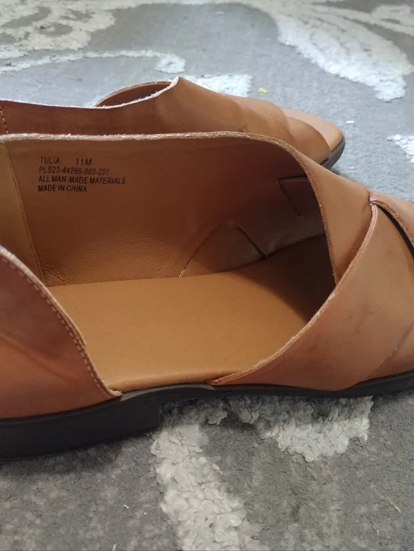 Frye And Co tulia Tan Leather Crisscross Sandals - Image 3