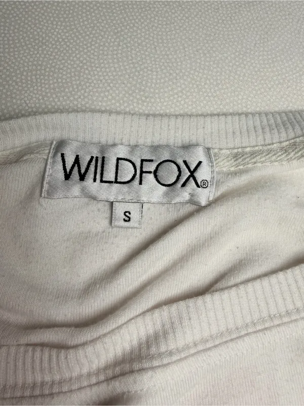 Wildfox Stop and Smell the Ocean Sweatshirt Women S White Graphic USA Made - Image 3