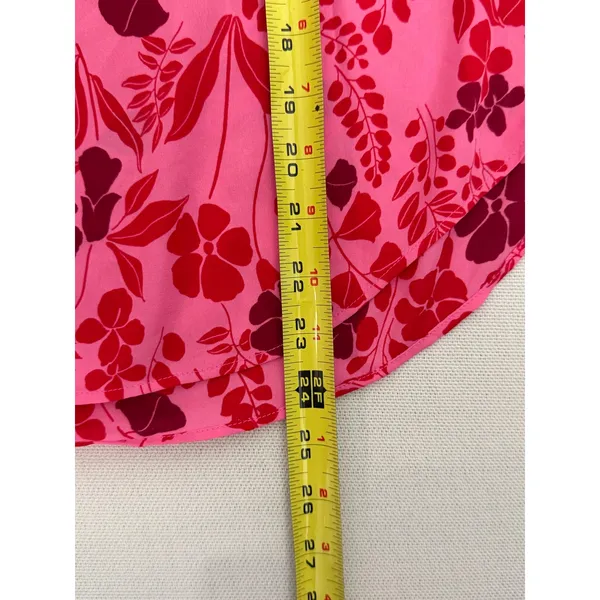 Ann Taylor Pink Floral Long Sleeve Blouse size MP - Image 6