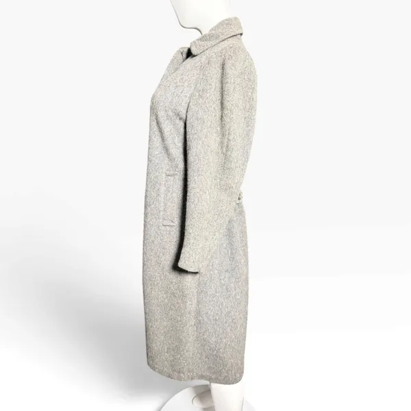 Vintage Soda-Set Fashions Gray Wool Overcoat Union Made Mid Century Coat Wool - Image 6